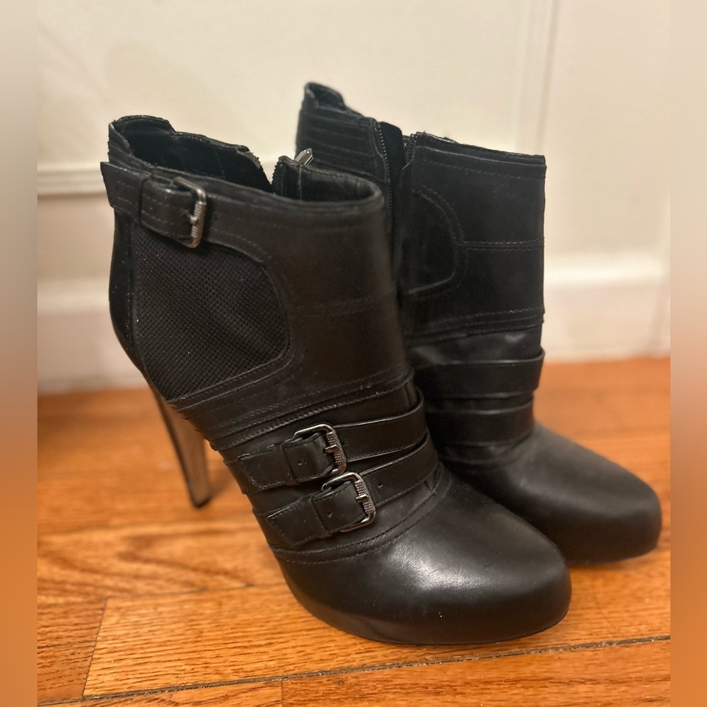 Sam Edelman Kenley Black leather Ankle Boots Sz. 11